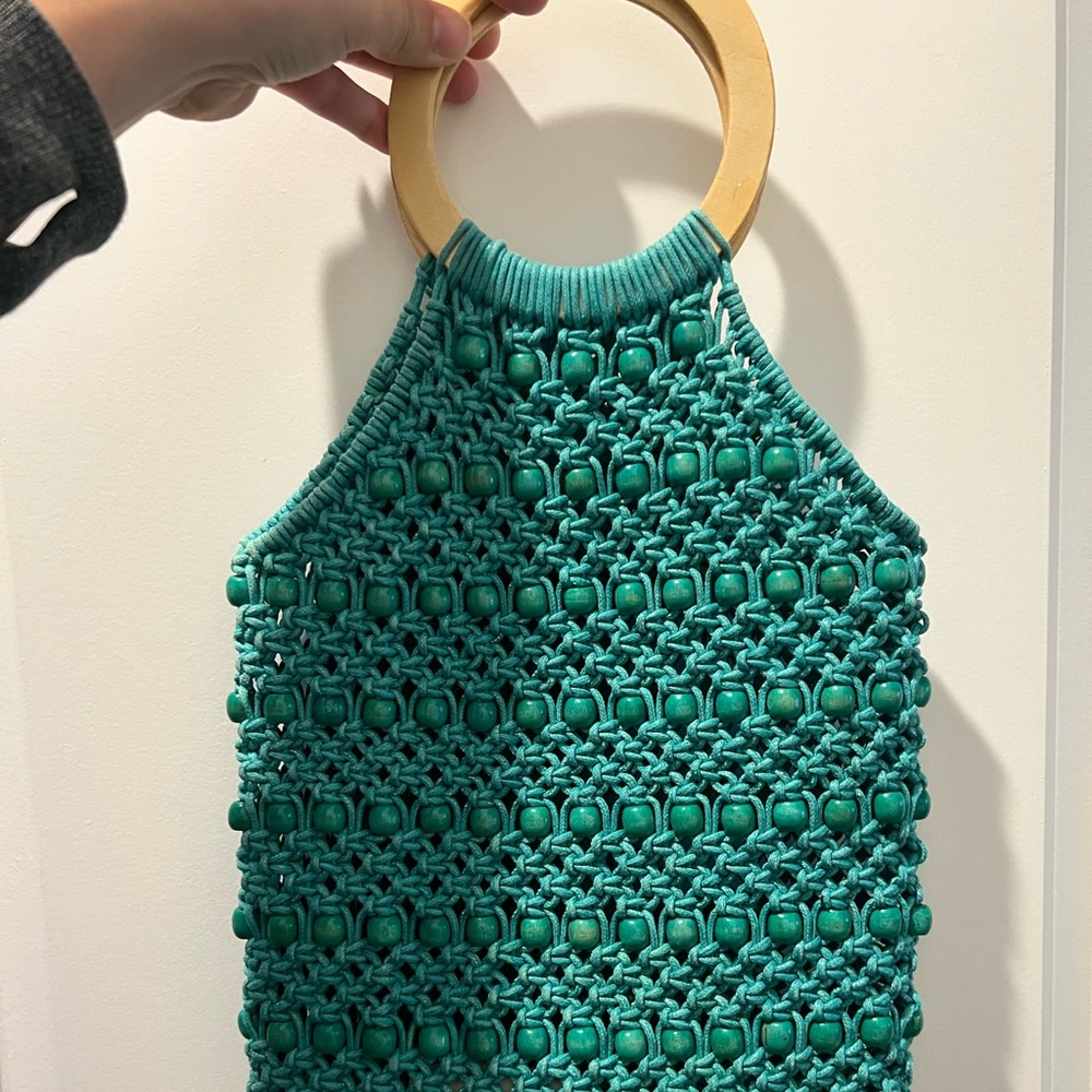 Turquoise Bead Handbag